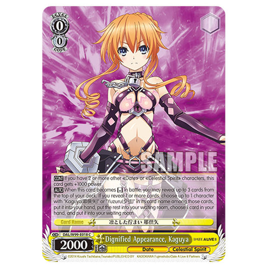 Weiss Schwarz - Date A Live Vol.2 - Dignified Appearance, Kaguya (C) DAL/W99-E018