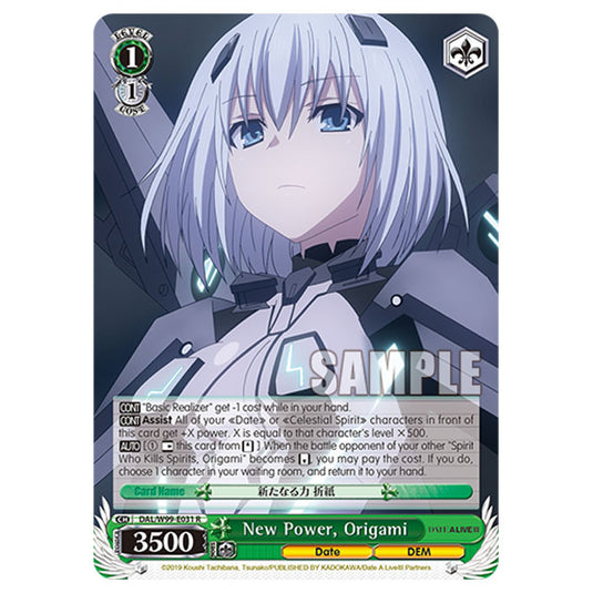 Weiss Schwarz - Date A Live Vol.2 - New Power, Origami (R) DAL/W99-E031