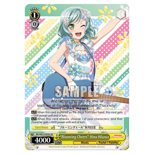 Weiss Schwarz - BanG Dream! Girls Band Party! 4th Anniversary - Blooming Cheers Hina Hikawa (SR) BD/WE32-E04S