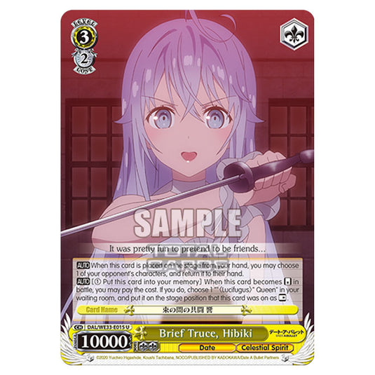 Weiss Schwarz - Date A Bullet - Brief Truce, Hibiki (U) DAL/WE33-E015