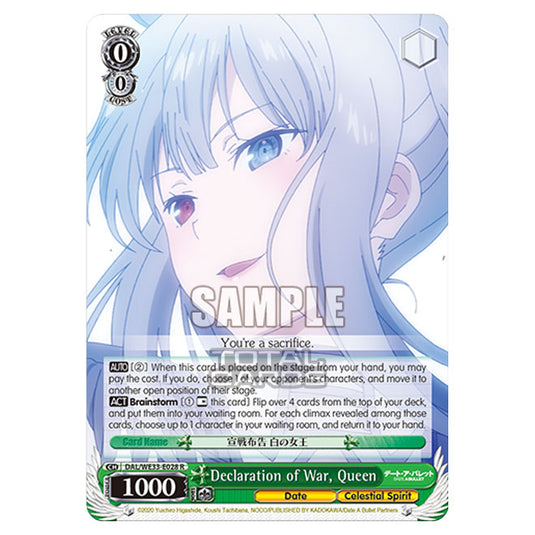 Weiss Schwarz - Date A Bullet - Declaration of War, Queen (R) DAL/WE33-E028