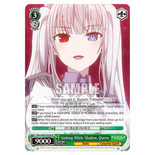 Weiss Schwarz - Date A Bullet - Sinking White Shadow, Queen (R) DAL/WE33-E030