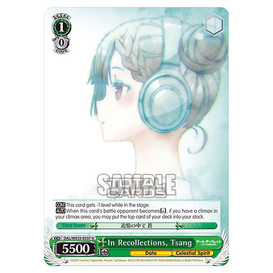 Weiss Schwarz - Date A Bullet - In Recollections, Tsang (U) DAL/WE33-E037