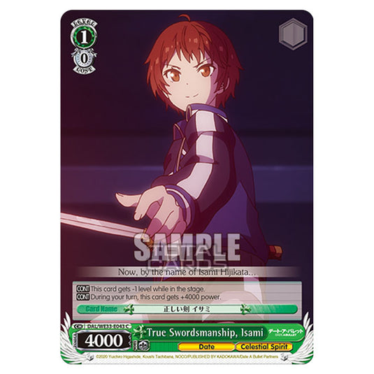 Weiss Schwarz - Date A Bullet - True Swordsmanship, Isami (C) DAL/WE33-E043