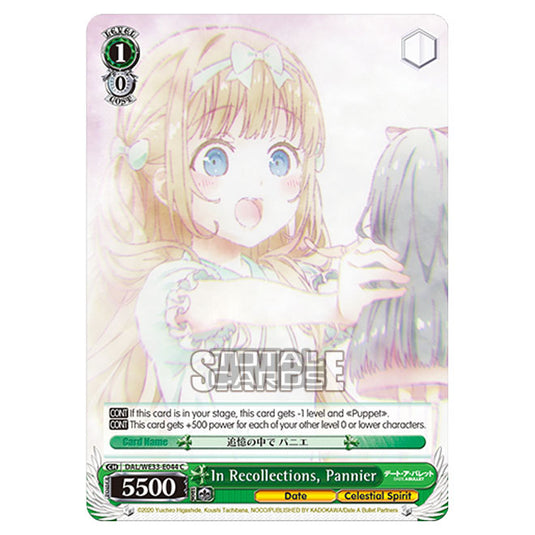 Weiss Schwarz - Date A Bullet - In Recollections, Pannier (C) DAL/WE33-E044