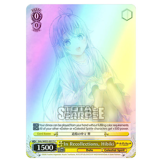 Weiss Schwarz - Date A Bullet - In Recollections, Hibiki (C) DAL/WE33-E017 (Foil)