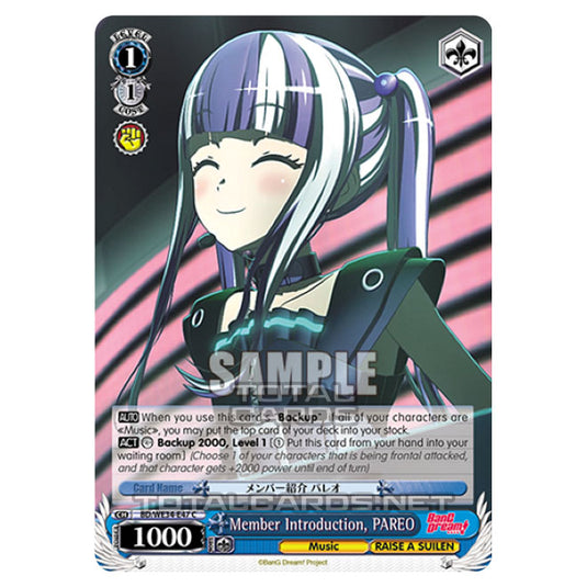 Weiss Schwarz - Morfonica × RAISE A SUILEN - Member Introduction, PAREO (C) BD/WE34-E47