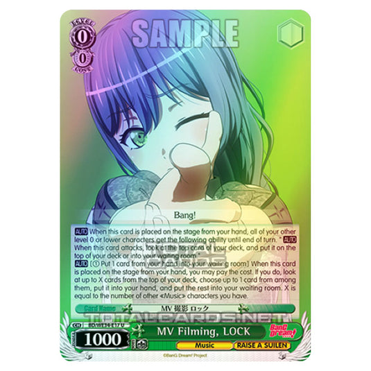 Weiss Schwarz - Morfonica × RAISE A SUILEN - MV Filming, LOCK (U) BD/WE34-E17 (Foil)