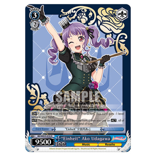 Weiss Schwarz - Bang Dream Popping Party Roselia - "Einheit" Ako Udagawa (R) BD/WE35-E33