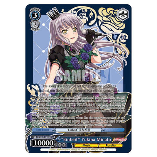 Weiss Schwarz - Bang Dream Popping Party Roselia - "Einheit" Yukina Minato (R) BD/WE35-E34OFR