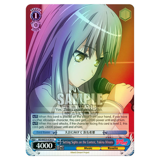 Weiss Schwarz - Bang Dream Popping Party Roselia - Setting Sights on the Contest, Yukina Minato (U) BD/WE35-E38 (Foil)