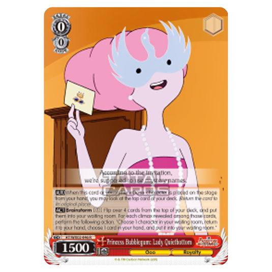 Weiss Schwarz - Adventure Time - Princess Bubblegum: Lady Quietbottom (Rare) AT/WX02-046