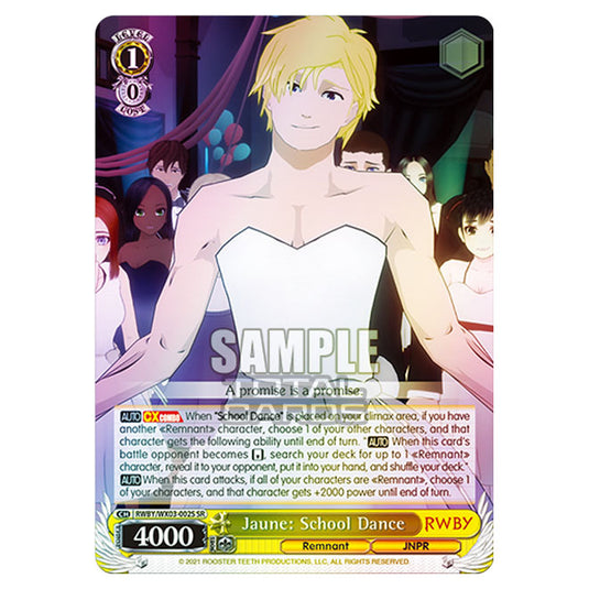 Weiss Schwarz - RWBY - Jaune: School Dance (SR) RWBY/WX03-002S