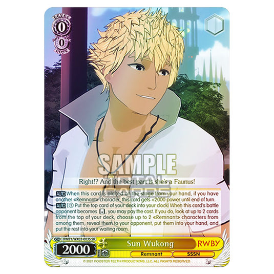 Weiss Schwarz - RWBY - Sun Wukong (SR) RWBY/WX03-003S