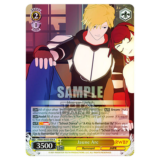 Weiss Schwarz - RWBY - Jaune Arc (R) RWBY/WX03-004