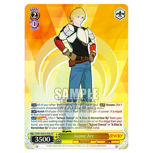 Weiss Schwarz - RWBY - Jaune Arc (SR) RWBY/WX03-004S