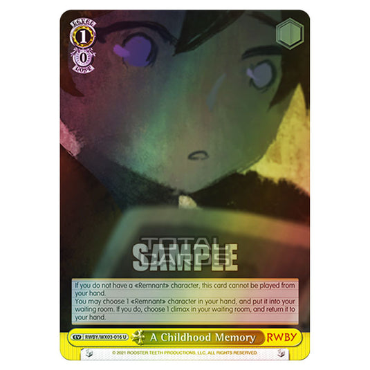 Weiss Schwarz - RWBY - A Childhood Memory (U) RWBY/WX03-016