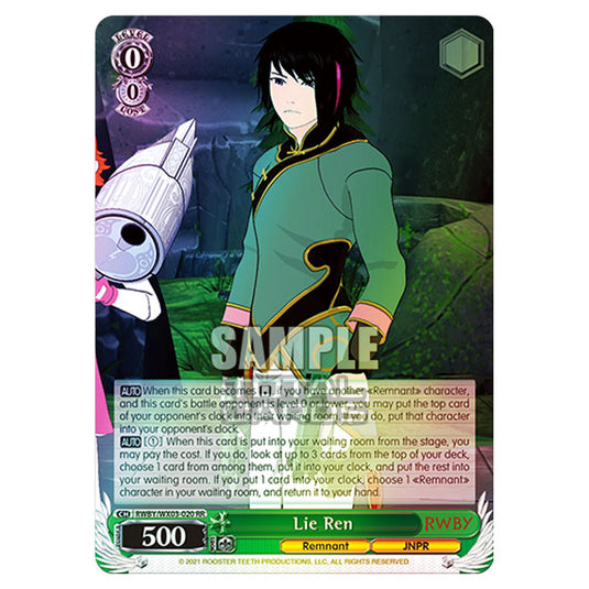 Weiss Schwarz - RWBY - Lie Ren (RR) RWBY/WX03-020