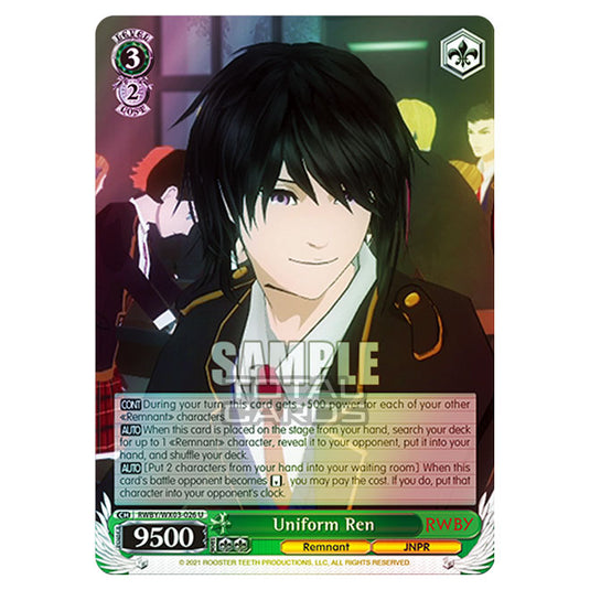 Weiss Schwarz - RWBY - Uniform Ren (U) RWBY/WX03-026