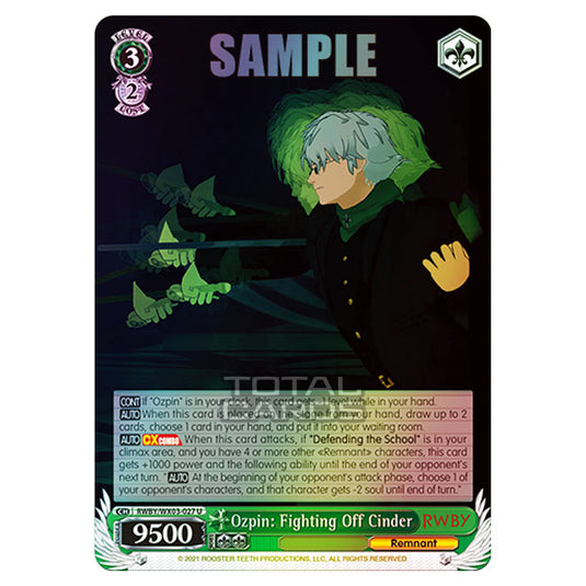 Weiss Schwarz - RWBY - Ozpin: Fighting Off Cinder (U) RWBY/WX03-027