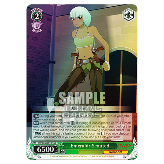 Weiss Schwarz - RWBY - Emerald: Scouted (C) RWBY/WX03-035