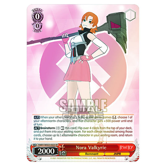 Weiss Schwarz - RWBY - Nora Valkyrie (SR) RWBY/WX03-042S