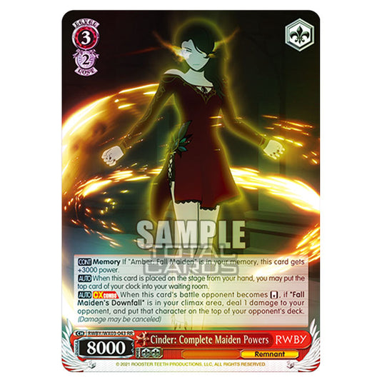 Weiss Schwarz - RWBY - Cinder: Complete Maiden Powers (RR) RWBY/WX03-043