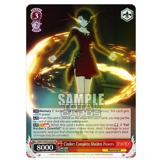 Weiss Schwarz - RWBY - Cinder: Complete Maiden Powers (SR) RWBY/WX03-043S