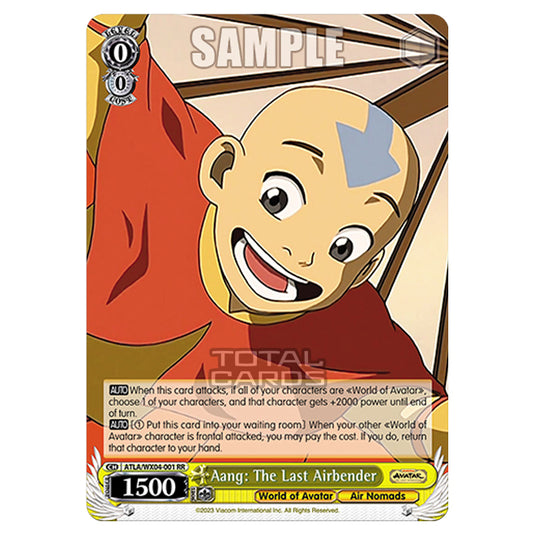 Weiss Schwarz - Avatar - The Last Airbender - Aang: The Last Airbender (RR) ATLA/WX04-001