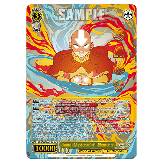 Weiss Schwarz - Avatar - The Last Airbender - Aang: Master of All Elements (SEC) ATLA/WX04-002SEC