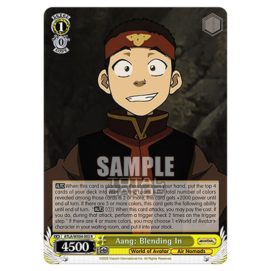 Weiss Schwarz - Avatar - The Last Airbender - Aang: Blending In (R) ATLA/WX04-003