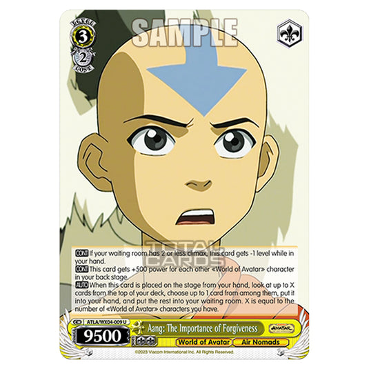 Weiss Schwarz - Avatar - The Last Airbender - Aang: The Importance of Forgiveness (U) ATLA/WX04-009