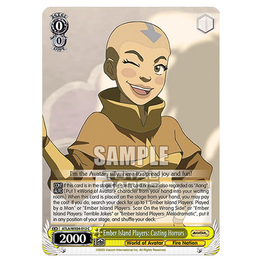 Weiss Schwarz - Avatar - The Last Airbender - Ember Island Players: Casting Horrors (C) ATLA/WX04-012