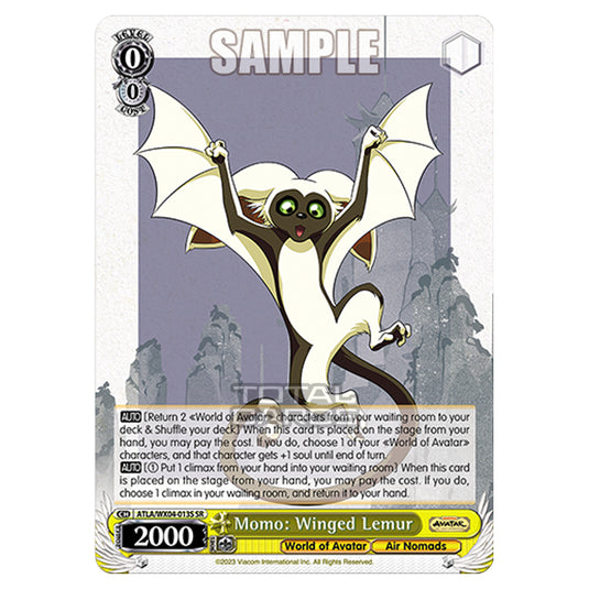 Weiss Schwarz - Avatar - The Last Airbender - Momo: Winged Lemur (SR) ATLA/WX04-013S