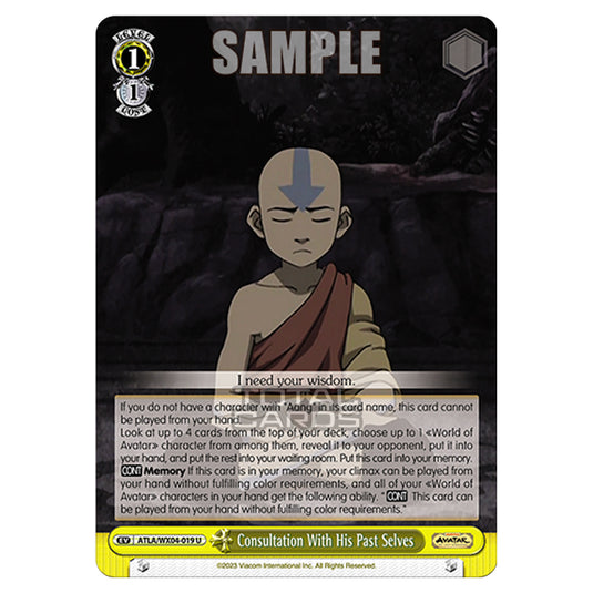 Weiss Schwarz - Avatar - The Last Airbender - Aang: Consulting His Past Selves (U) ATLA/WX04-019
