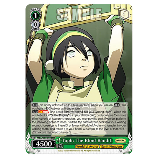 Weiss Schwarz - Avatar - The Last Airbender - Toph: The Blind Bandit (RR) ATLA/WX04-024