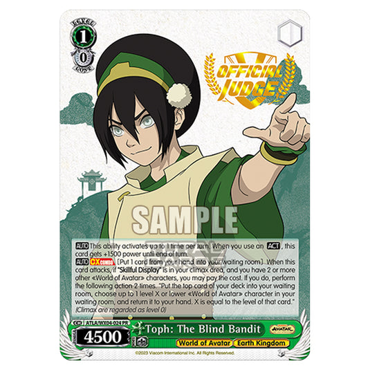 Weiss Schwarz - Avatar - The Last Airbender - Toph: The Blind Bandit (SP) ATLA/WX04-024PR