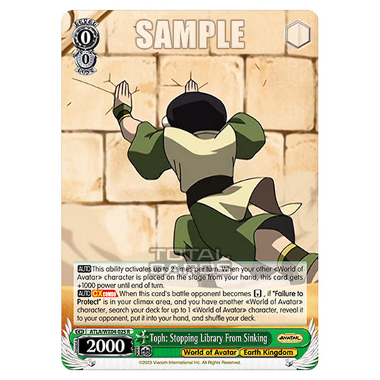 Weiss Schwarz - Avatar - The Last Airbender - Toph: Stopping Library From Sinking (R) ATLA/WX04-025