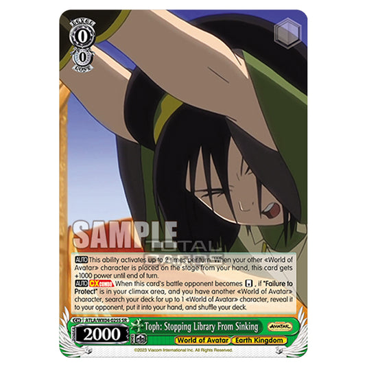 Weiss Schwarz - Avatar - The Last Airbender - Toph: Stopping Library From Sinking (SR) ATLA/WX04-025S