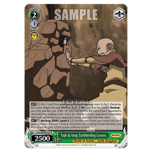 Weiss Schwarz - Avatar - The Last Airbender - Toph & Aang: Earthbending Lessons (R) ATLA/WX04-027