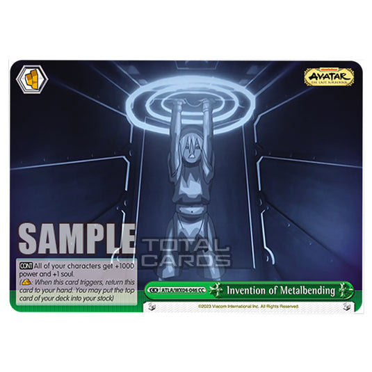 Weiss Schwarz - Avatar - The Last Airbender - Invention of Metalbending (CC) ATLA/WX04-046