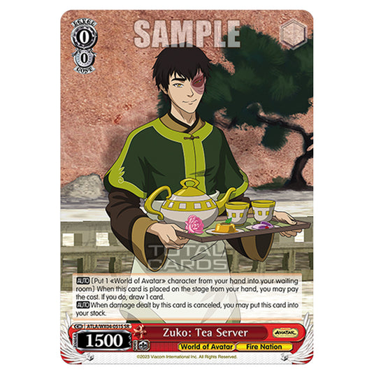 Weiss Schwarz - Avatar - The Last Airbender - Zuko: Tea Server (SR) ATLA/WX04-051S