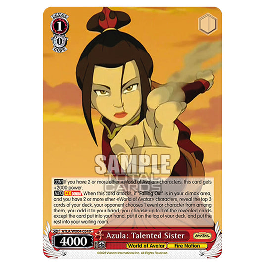 Weiss Schwarz - Avatar - The Last Airbender - Azula: Talented Sister (R) ATLA/WX04-054