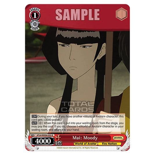 Weiss Schwarz - Avatar - The Last Airbender - Mai: Moody (R) ATLA/WX04-055