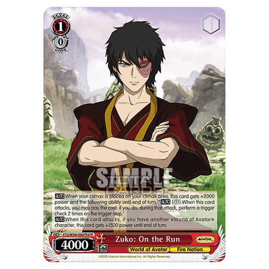 Weiss Schwarz - Avatar - The Last Airbender - Zuko: On the Run (ATR) ATLA/WX04-056ATR