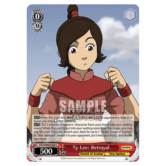 Weiss Schwarz - Avatar - The Last Airbender - Ty Lee: Betrayal (U) ATLA/WX04-060