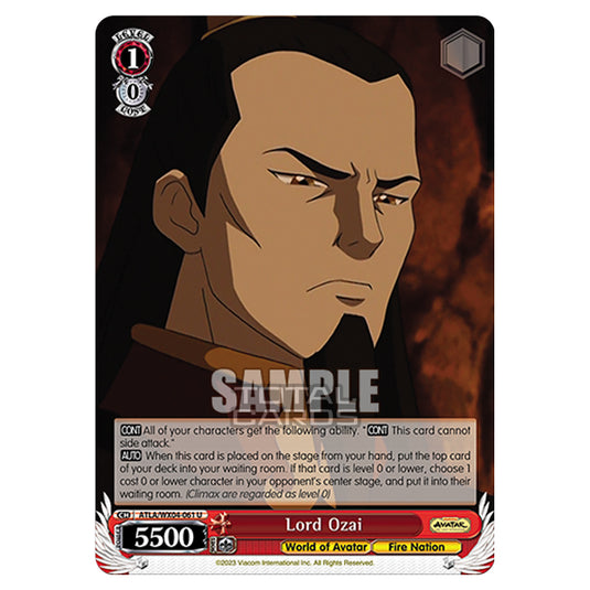 Weiss Schwarz - Avatar - The Last Airbender - Lord Ozai (U) ATLA/WX04-061