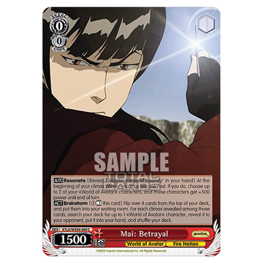 Weiss Schwarz - Avatar - The Last Airbender - Mai: Betrayal (C) ATLA/WX04-069