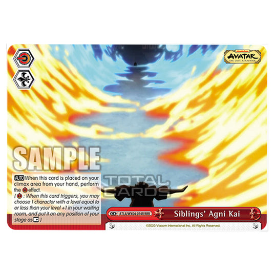 Weiss Schwarz - Avatar - The Last Airbender - Siblings' Agni Kai (RRR) ATLA/WX04-074R