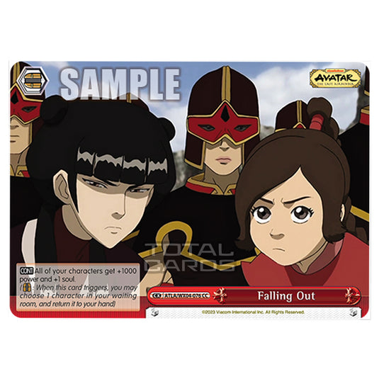 Weiss Schwarz - Avatar - The Last Airbender - Falling Out (CC) ATLA/WX04-076